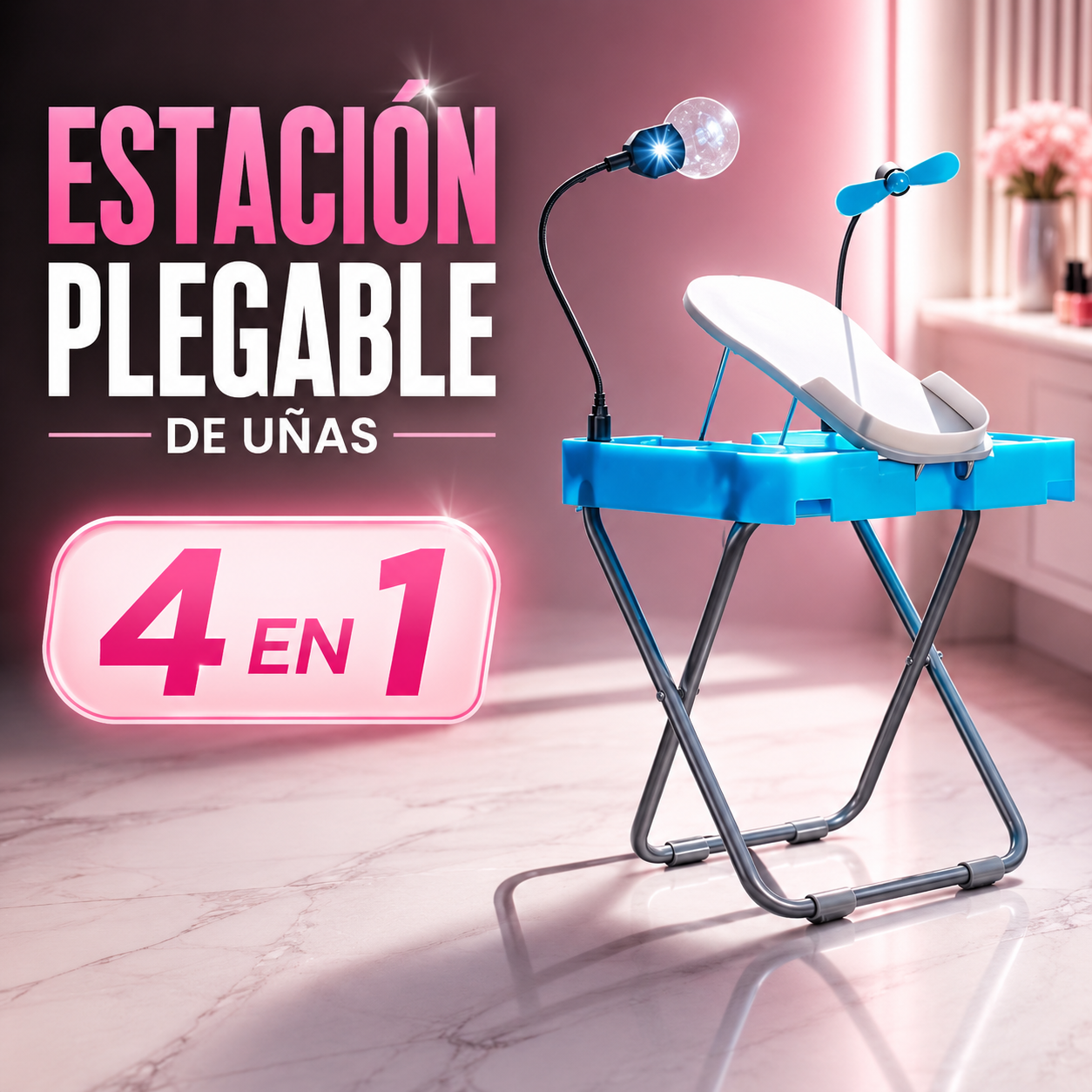 Estación Plegable de Uñas 4en1 Pedicure